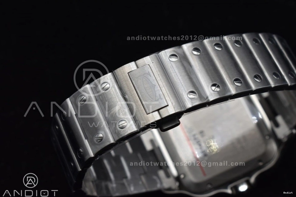 MIYOTA 1:1 Cartier Black Best 40mm on Dial SS Santos Gray Edition 9015 SS de Bezel Bracelet BVF 0401